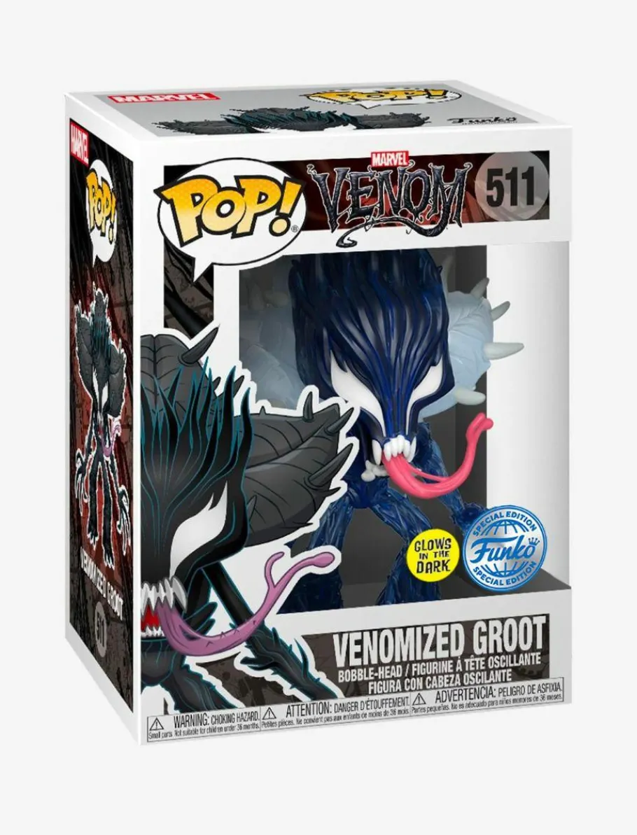 Pop! & Tee Sets>Venom - ized Groot Glow in the Dark Pop! Vinyl Figure & T-Shirt Box Set