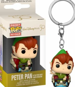 Pop! Keychains>Disney Walt World - Peter Pan on Peter Pan Flight Attraction 50th Anniversary Pocket Pop! Vinyl Keychain