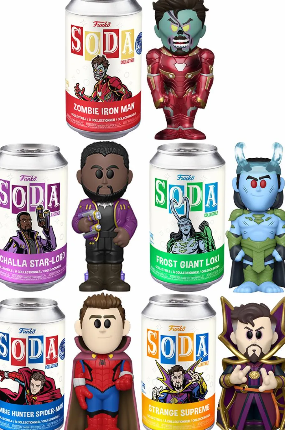 Pop! Bundles>What If...? - SODA Vinyl Figure in Collector Can Bundle (Set of 5)