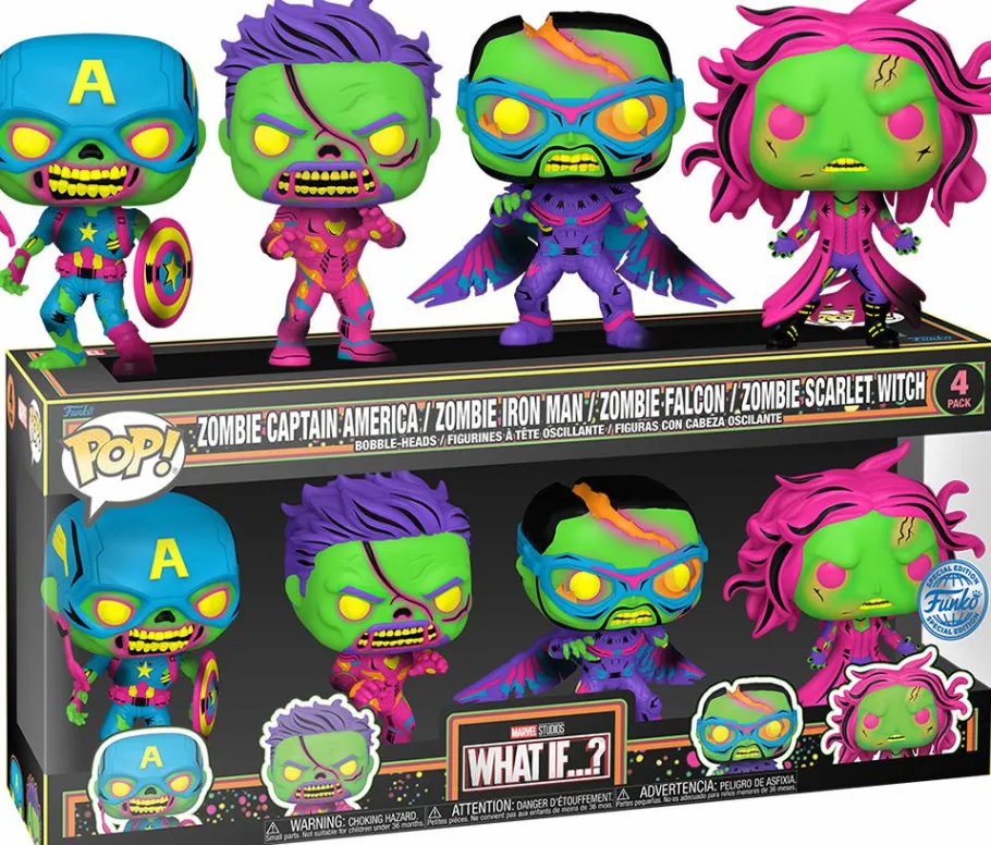 Standard Pop!>What If? What If...? - Zombie Blacklight Pop! Vinyl Figure 4-Pack