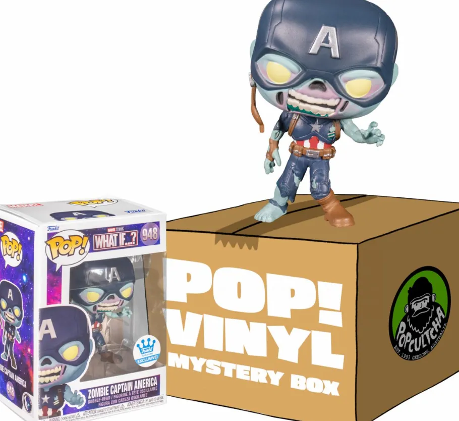 Collector & Mystery Boxes>What If...? What If…? - Zombie Captain America Mystery Box (includes Captain America & 3 Mystery Exclusive Pop! Vinyl Figures) (Funko / Popcultcha Exclusive)