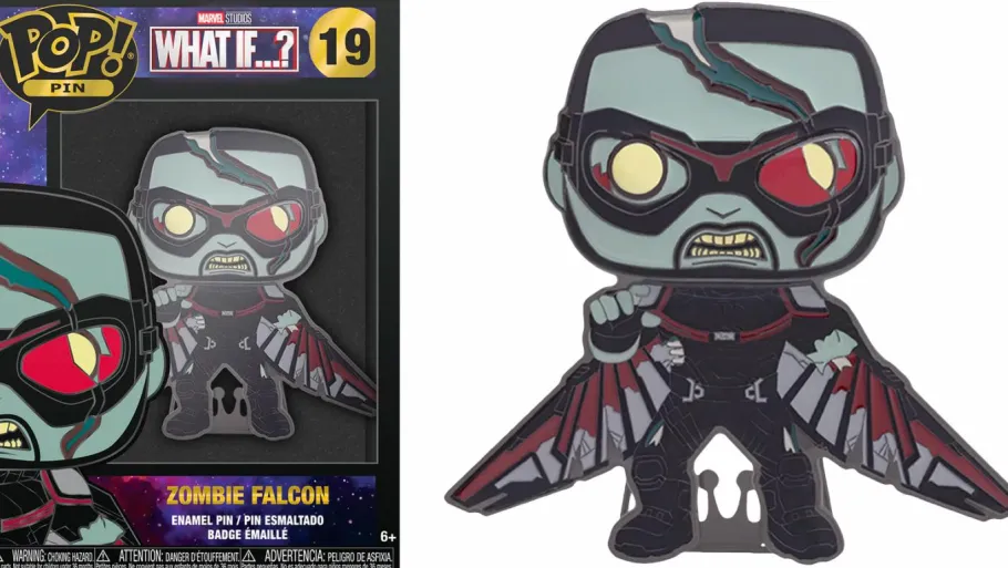 Pop! Home & Accessories>What If? What If…? - Zombie Falcon Glow in the Dark 4” Pop! Enamel Pin