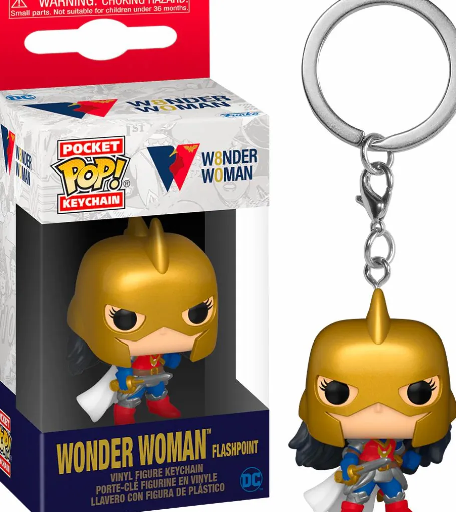 Pop! Keychains>Wonder Woman - Flashpoint 80th Anniversary Pocket Pop! Vinyl Keychain