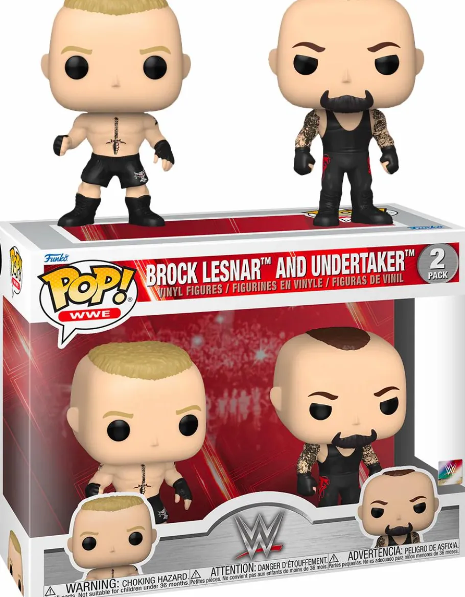 Standard Pop!>Wrestling WWE/WWF WWE - Brock Lesnar & Undertaker Pop! Vinyl Figure 2-Pack