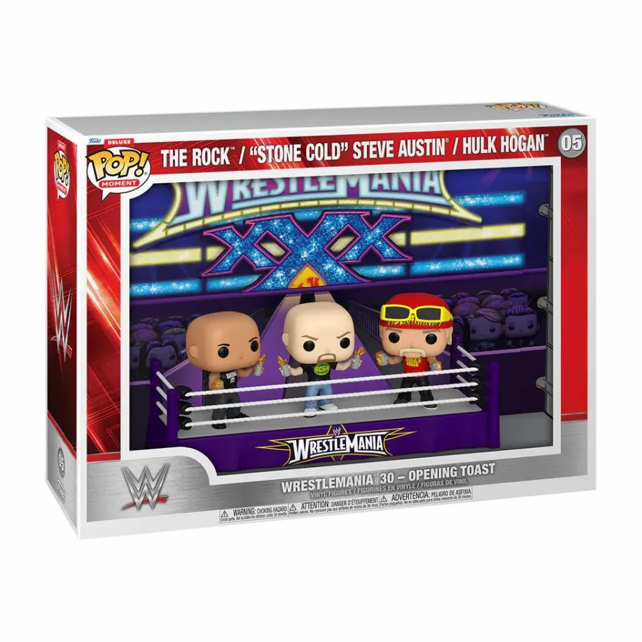 Pop! Moments>Wrestling WWE/WWF WWE: WrestleMania 30 - The Rock, "Stone Cold" Steve Austin & Hulk Hogan Opening Toast Pop! Moment Vinyl Figure