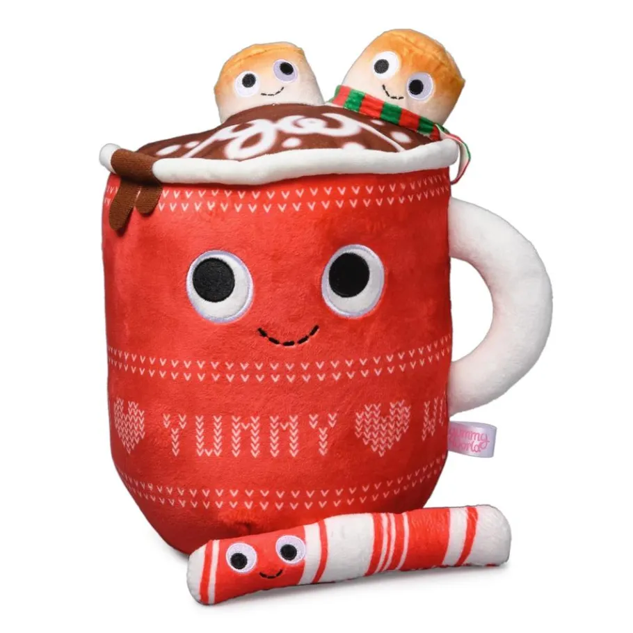 Designer Plush>Yummy World - Judy Hot Cocoa with Marshmallows & Peppermint Stick 10” Plush